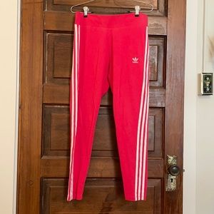 Pink adidas leggings, women’s size large